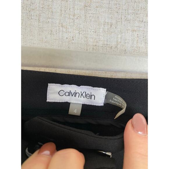 Calvin Klein Black Modern Essentials Trousers Pants Size 4 NWT - Picture 3 of 12